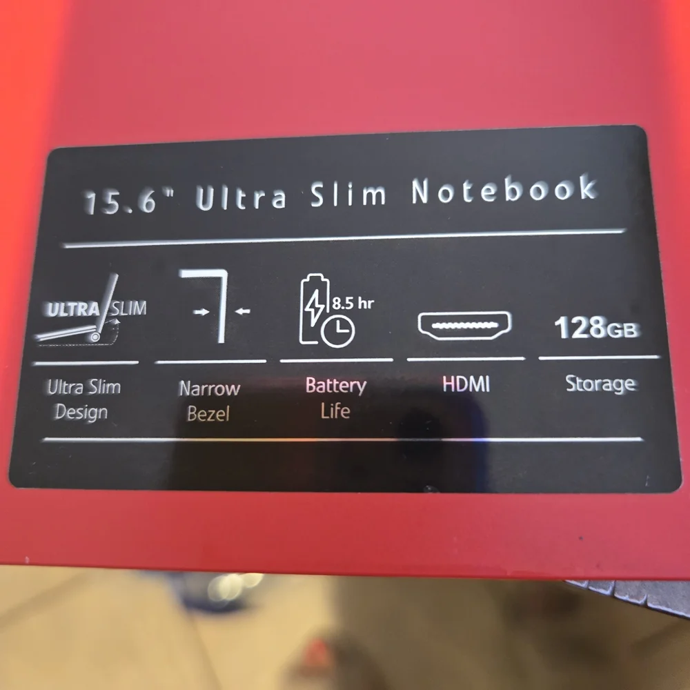 Red Laptop Notebook – Compact Everyday Laptop